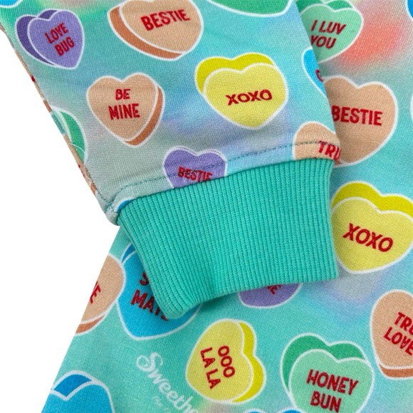 NWT Bums & Roses Natural Bamboo Crew Neck Sweatshirt in Sweethearts Blue Ombre - Picture 5 of 10